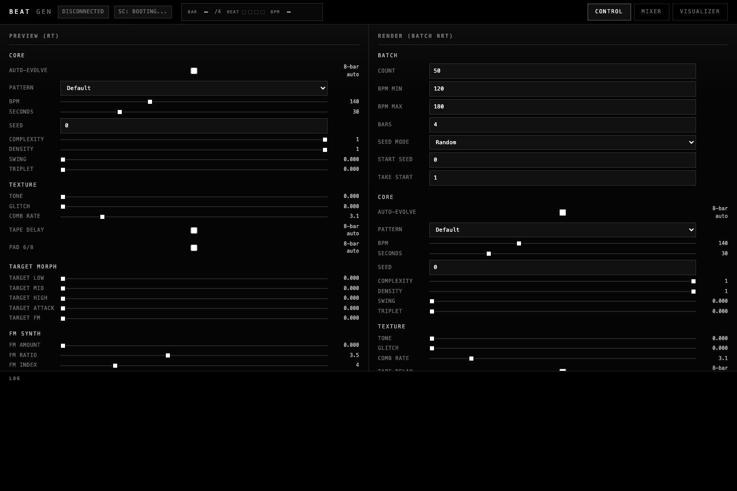 Beat Generator interface screenshot