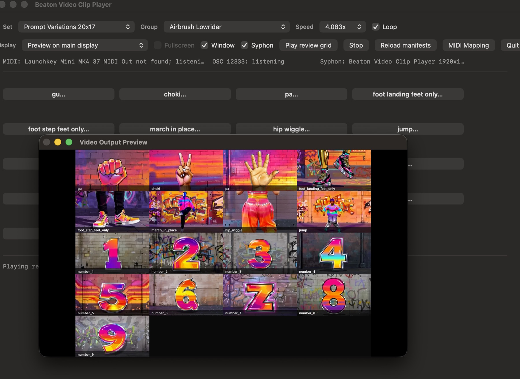 Beaton Video Clip Player review grid preview