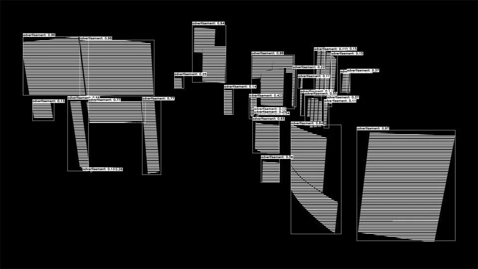 Advertisement semantic region by human operation
